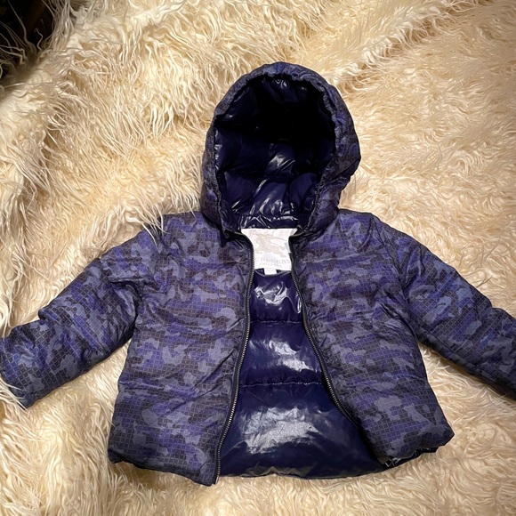 AUTHENTIC Burberry Blue “Camo” Down Coat 18months